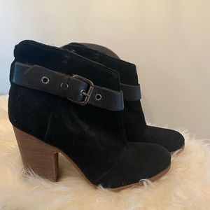 Belle black suede bootie